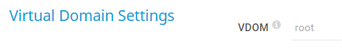 Virtual Domain Settings